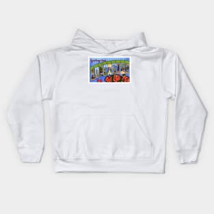 Greetings from Lancaster, PA - Vintage Large Letter Postcard Kids Hoodie